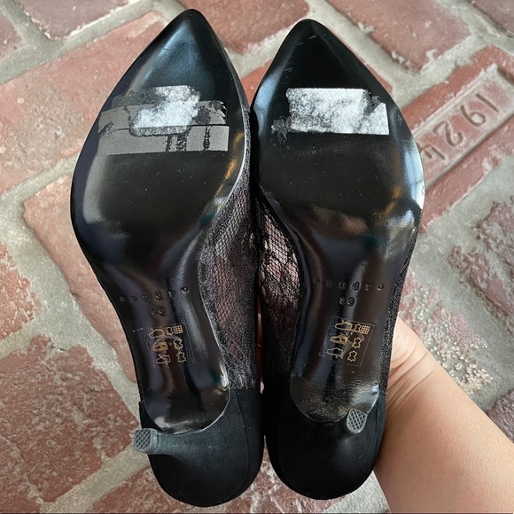 NWOT Sandro Suede & Lace Black Pumps - Picture 6 of 6